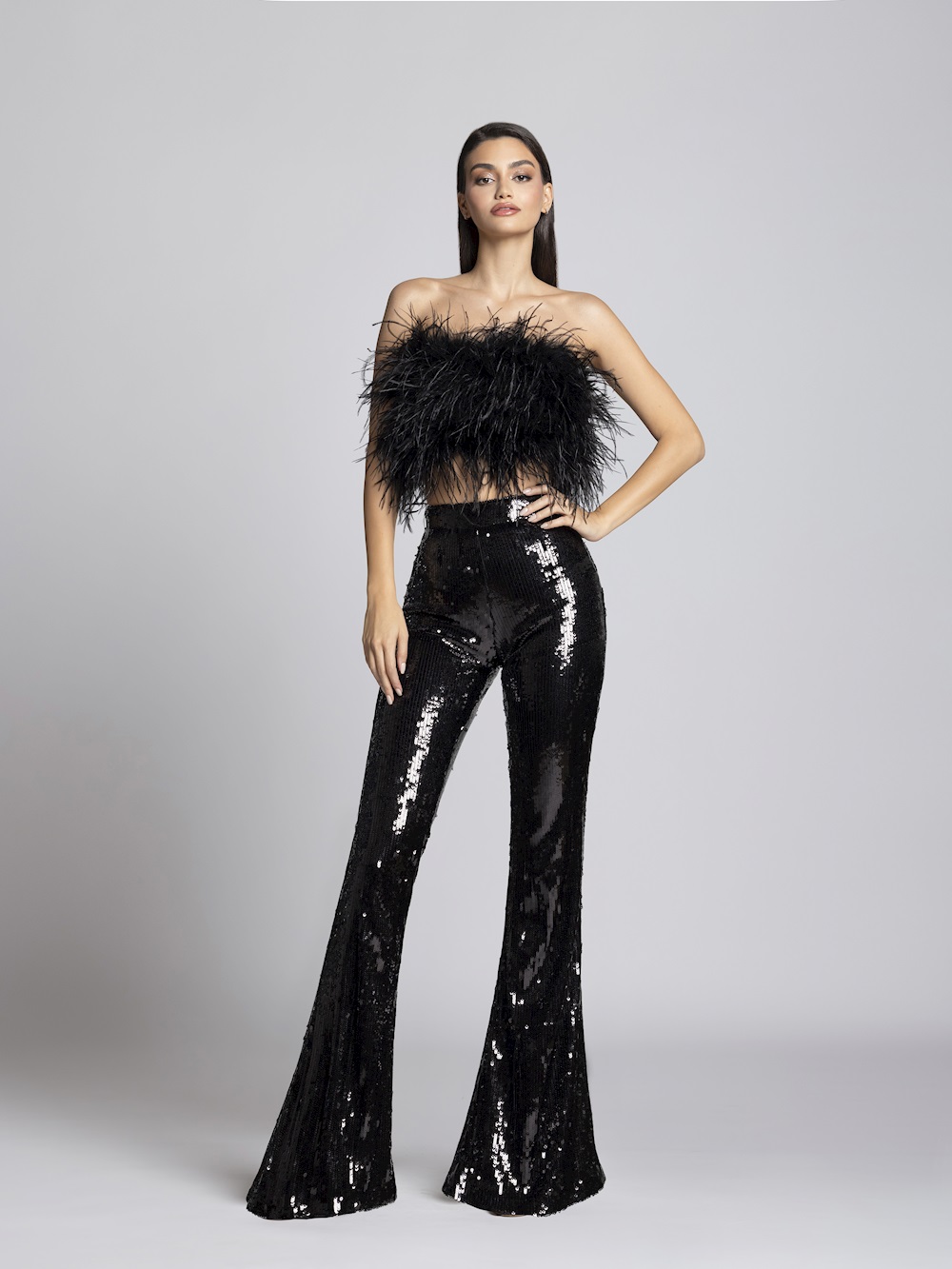 Black sequin 2024 dress pants